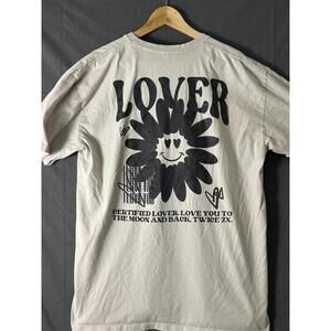 AS Colour Staple Tee Mens 2XL Beige Certified Lover Heart Smiley Graphic Shirt